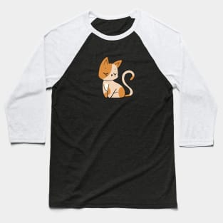 Chibi Kitty - Cream Colors Baseball T-Shirt